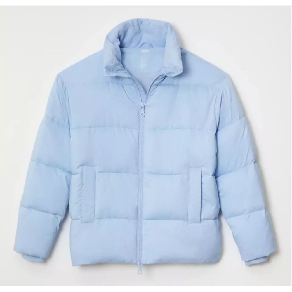 Girlfriend Collective Light‎ Blue Puffer Jacket serenity Zip-Up XXXL Winter Coat